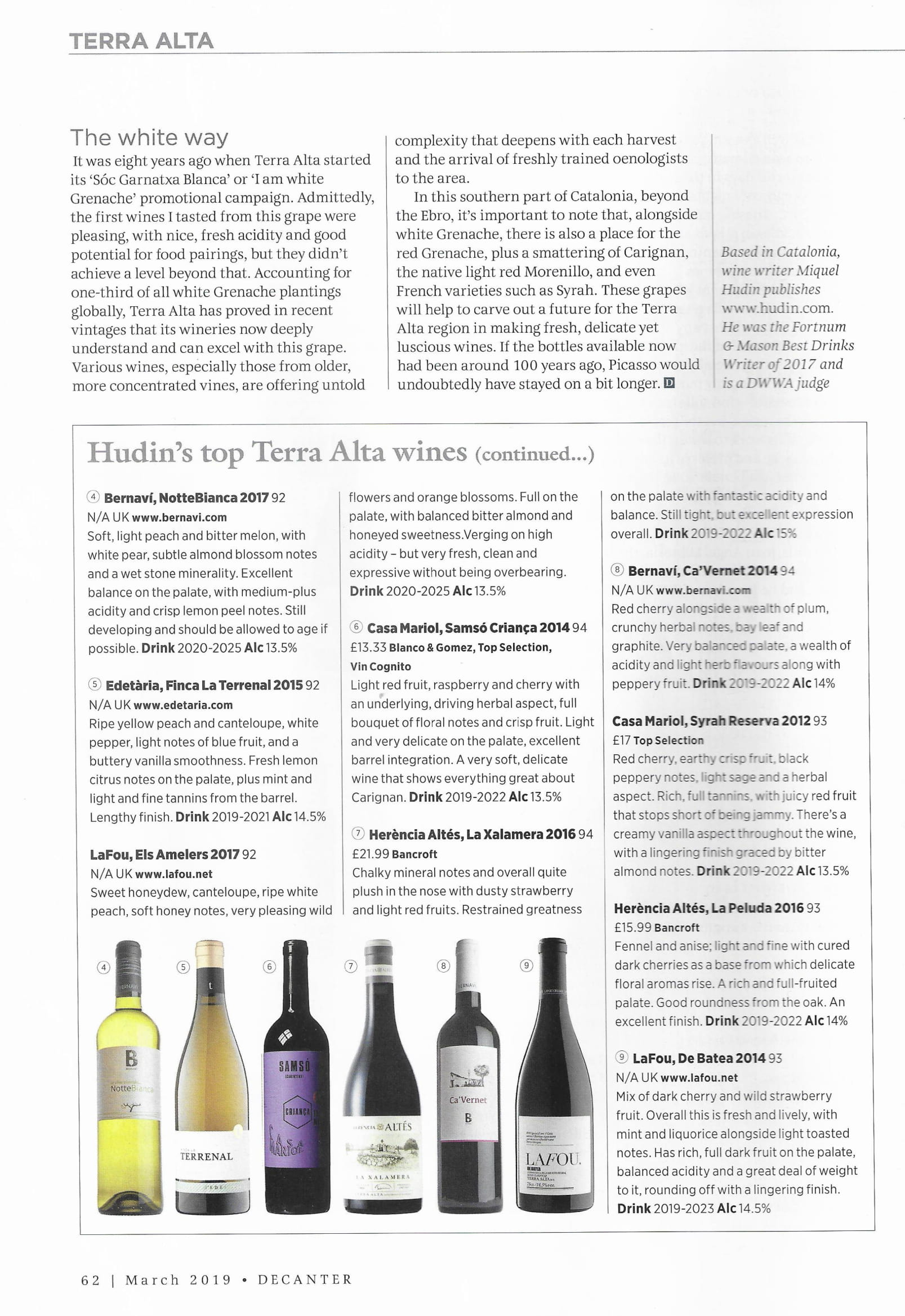 Terra Alta by Decanter Magazine - Celler Batea